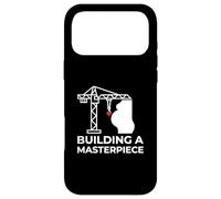 Carcasa para iPhone 17 Pro MAX Construyendo una Obra Maestra Embarazo Construcción Grúa Corazón