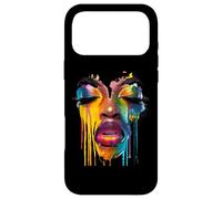 Carcasa para iPhone 17 Pro MAX Cool African Woman Afro Color Painted Face Juneteenth Vibes