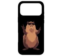 Carcasa para iPhone 17 Pro MAX Cool Beaver Rock On Funny Animal Gafas De Sol Diseño