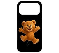 Carcasa para iPhone 17 Pro MAX Cool Happy Teddy Bear Toy Jump Illustration Outfit Graphic