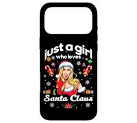 Carcasa para iPhone 17 Pro MAX Cool Just a Girl Who Loves Santa Claus Illustration Graphic