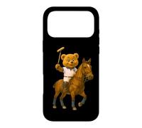 Carcasa para iPhone 17 Pro MAX Cool Teddy Bear Playing Horse Polo Game Illustration Graphic