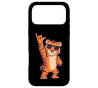 Carcasa para iPhone 17 Pro MAX Cool Tiger Rock On Funny Animal Lover Graphic Gafas de Sol