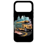 Carcasa para iPhone 17 Pro MAX Coordinador del Caos matutino Divertido Arte de autobús esco