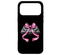 Carcasa para iPhone 17 Pro MAX Coquette Bow DJ Disc Jockey - Tocadiscos para niña y mamá, Color Rosa