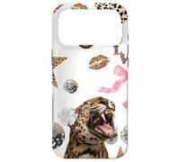 Carcasa para iPhone 17 Pro MAX Coquette Pink Bow Cheetah Y2K Love Kiss Ball 8 con Estampado de Leopardo