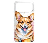 Carcasa para iPhone 17 Pro MAX Corgi Leyendo Libro Perro Gracioso Animal Diseño Estampada