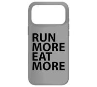 Carcasa para iPhone 17 Pro MAX Corre más Come más Marathon Addict Runner Inspirado en Correr