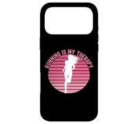 Carcasa para iPhone 17 Pro MAX Correr es mi Terapia Girl Runner Jogger Cardio Retro Sunset