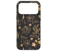 Carcasa para iPhone 17 Pro MAX Cottagecore Vintage Garden Black Botanical Floral Flower