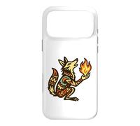 Carcasa para iPhone 17 Pro MAX Coyote roba Fuego Leyenda nativa Americana
