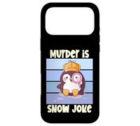 Carcasa para iPhone 17 Pro MAX Cozy Mystery Murder Is Snow Joke Winter Penguin Sleuth