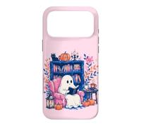 Carcasa para iPhone 17 Pro MAX Cozy Spooky Ghost Reading in Autumn Halloween Teacher Kids