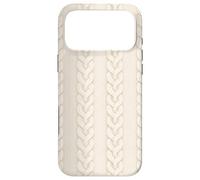 Carcasa para iPhone 17 Pro MAX Cozy White Knitted Print Pattern Phone Winter Aesthetic
