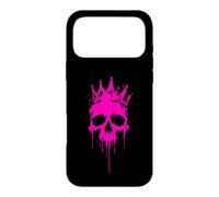 Carcasa para iPhone 17 Pro MAX Cráneo Rosa Coronado Reina Punk Estética Graffiti Art Lover