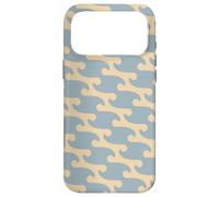 Carcasa para iPhone 17 Pro MAX Cream Curved Hooks Wavy Lines Pastel Nautical Pattern
