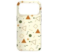 Carcasa para iPhone 17 Pro MAX Cream Green Triangle Circle Square Wavy Geometry Pattern