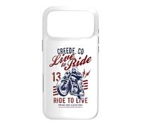Carcasa para iPhone 17 Pro MAX Creede Colorado Motocicleta Skull Rider Diseño Vintage
