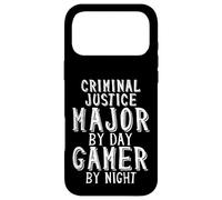 Carcasa para iPhone 17 Pro MAX Criminal Justice Major by Day Gamer by Night Criminology