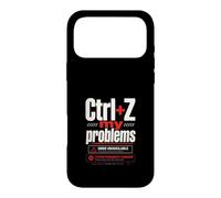 Carcasa para iPhone 17 Pro MAX Ctrl+Z Mis Problemas - Camiseta Humor Tech