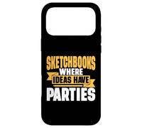 Carcasa para iPhone 17 Pro MAX Cuadernos de bocetos Donde Las Ideas Tienen Fiestas dibujando