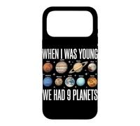 Carcasa para iPhone 17 Pro MAX Cuando era Joven teníamos 9 Planetas Astronomía del Sistema Solar
