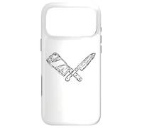 Carcasa para iPhone 17 Pro MAX Cuchillo Y Cuchilla Dibujo Bistec Persona Carnicero