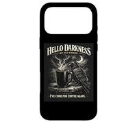 Carcasa para iPhone 17 Pro MAX Cuervo Gótico Cuervo Hola Oscuridad He Venido para Amante del Café