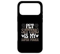Carcasa para iPhone 17 Pro MAX Cuidador de Perros y Gatos Cuidado de Mascotas Divertido Sentado es mi súper Poder
