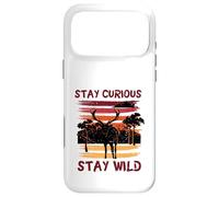 Carcasa para iPhone 17 Pro MAX Curious Stay Wild Deer Sunset Nature Lover Outdoor Vintage