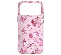 Carcasa para iPhone 17 Pro MAX Cute Axolotl Cherry Pattern For Girls Women Pink Strawberry