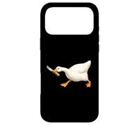 Carcasa para iPhone 17 Pro MAX Cute but Dangerous Duck with Knife Funny Silly Duck Meme