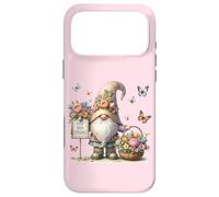 Carcasa para iPhone 17 Pro MAX Cute Butterfly Decor and Floral Easter GNOME Hop Into Spring