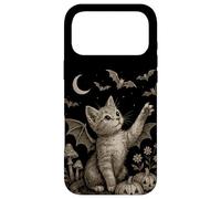 Carcasa para iPhone 17 Pro MAX Cute Cat Bat Wings Moon Fall Vintage Fairycore Graphic