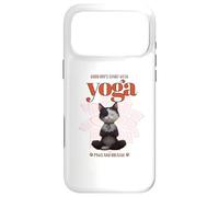 Carcasa para iPhone 17 Pro MAX Cute Cat Yoga Spiritual Meditation Zen Balance Namaste OM