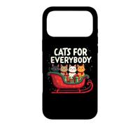 Carcasa para iPhone 17 Pro MAX Cute Cats for Everybody Festive Christmas Sleigh Scene