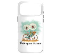 Carcasa para iPhone 17 Pro MAX Cute Cycling Dandelion Bike Rider Women Bicycle Cyclist