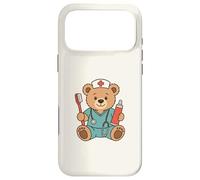 Carcasa para iPhone 17 Pro MAX Cute Dental Nurse Teddy Bear Student Dentist Office Staff