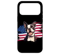Carcasa para iPhone 17 Pro MAX Cute Funny USA American Flag 4th July Patriotic Bostie Lover