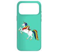 Carcasa para iPhone 17 Pro MAX Cute Funny Womens Girls & Kids Rainbow Unicorn Beagle Lover