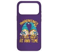 Carcasa para iPhone 17 Pro MAX Cute GNOME Warning I May Snap At Any Time Funny Photographer