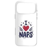 Carcasa para iPhone 17 Pro MAX Cute I Heart Naps Design for Moms, Sleepy Girl Funny Mom