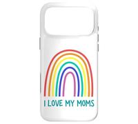 Carcasa para iPhone 17 Pro MAX Cute I Love My Moms Rainbow Family Two Mothers 2 Mommies