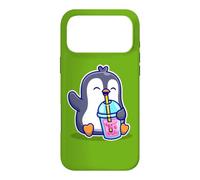 Carcasa para iPhone 17 Pro MAX Cute Kawai Womens Kids Boba Tea Bubble Tea Penguin Lover