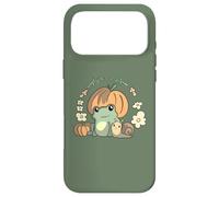 Carcasa para iPhone 17 Pro MAX Cute Kawaii Fall Cottagecore Aesthetic Frog with Pumpkin