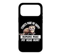 Carcasa para iPhone 17 Pro MAX Cute Kids Womens Mens Lover Pet Ferrets Make Me Happy