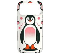 Carcasa para iPhone 17 Pro MAX Cute Little Pink Salmon Penguin Retro 60s Geometry Pattern