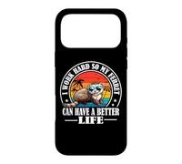 Carcasa para iPhone 17 Pro MAX Cute Mens Womens Kids Work Hard Better Life Ferret Lover