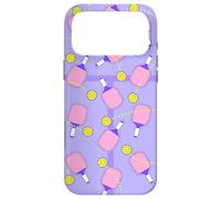 Carcasa para iPhone 17 Pro MAX Cute Pink Paddle Pickleball Court Design for Girls