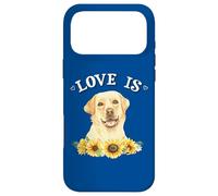 Carcasa para iPhone 17 Pro MAX Cute Sunflowers Love Is Yellow Lab Lover